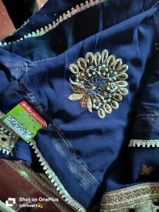 heavy embroidery saree