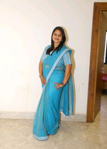 Fancy saree with work Blouse