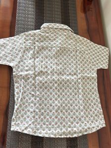 Kids Floral Print Short Sleeve Shirt