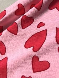Pink Heart Print Maxi Dress