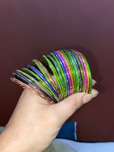 Multicoloured Metal Bangles