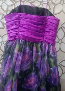 Purple Floral Maxi Dress