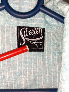 Women&#39;s Formal Shirt Top Half-sleeve Stripped