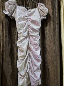 Sparkly Ruched Bodycon Mini Dress