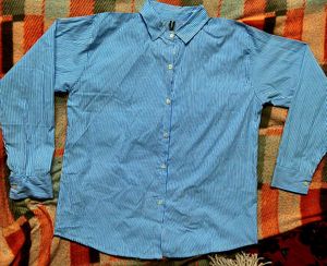 Blue Striped Long Sleeve Shirt