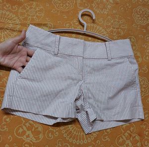 White Stripe Shorts
