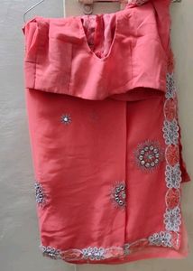 Coral Saree