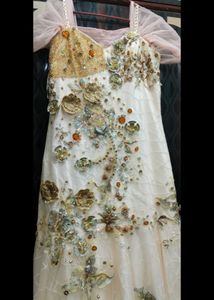 Elegant Ethnic Gown With Long Tail