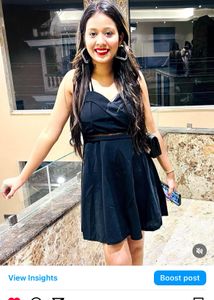 Black One Shoulder Padded Dress
