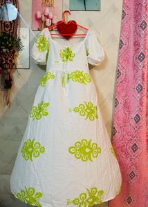 Beautiful Green Birthday Dress Sawan Special
