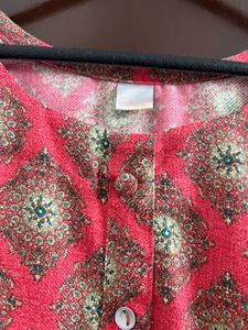 Red Printed Kurti Tunic Top