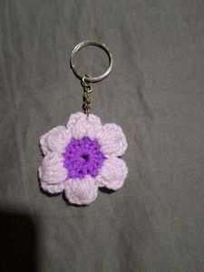 Crochet Flower Keychain