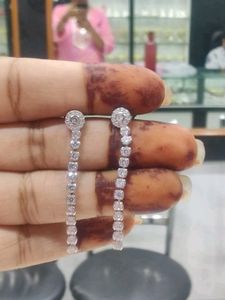 925 Sterling Silver Elegant Drop Earrings With Hal