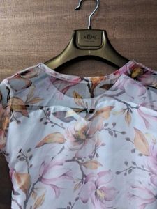 Stitched Floral Print Kurta