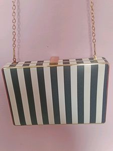 Black &amp; White Clutch/Sling Bag