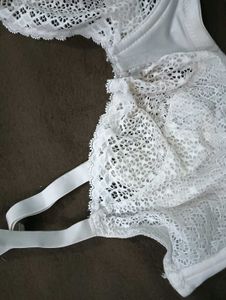 White 🖤Lace Bra big size