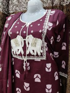 Elegant Embroidered Kurta Set