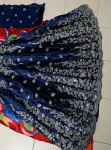 Satin Embroidery Anarkali Kurta
