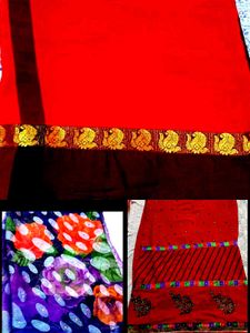 Elegant Red Saree 3