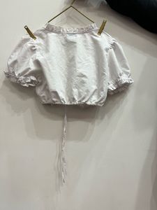 Trendy White Crop Top