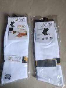 Lomani White Cotton Socks