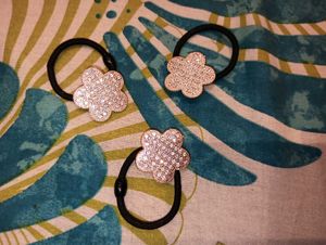 Sparkly Flower Hair Ties