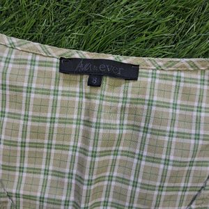 Green Plaid Crop Top with inner