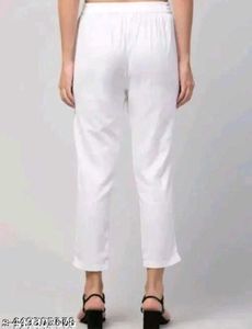 White  And Black Casual Pants
