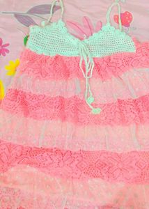 Cute Floral &amp; Heart Pattern Night Dress