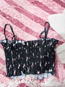 Floral Smocked Crop Top