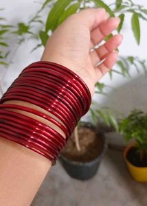 Red Glass Bangles