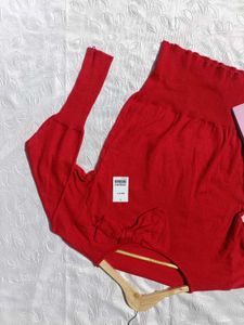 Chic Red Bow Sweater ❤️