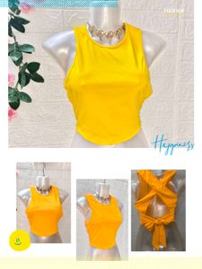 🎁Buy 2 Get 1 Free 🎁Yellow Crop Top