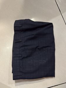 Men&#39;s Dark Blue Plaid Trousers