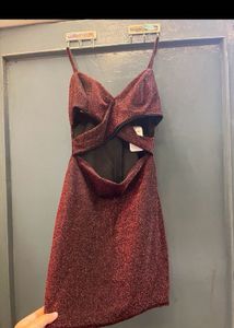Burgundy Mini Dress