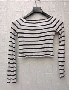New with tag Pinterest Chic Striped Off-Shoulder C