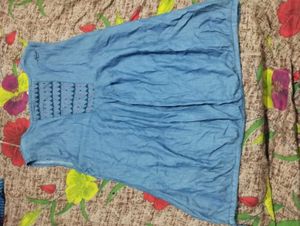 Blue Sleeveless Top