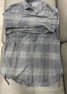 Zara Washed Distressed Shirt