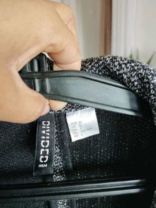 H&amp;M Gray Textured Long Coat