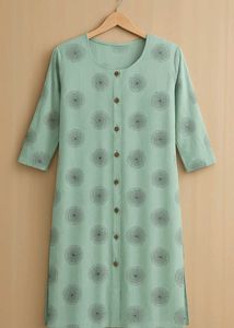 Mint Green and  Button-Down Dress combo pack of 2