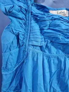 Label Cute Blue Sleeveless Top