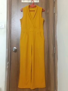 Mustard Yellow Sleeveless Jumpsuit