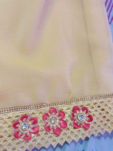 Designer Lemonyellow Saree