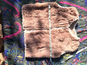 Faux Fur Shrug with Lace Trim