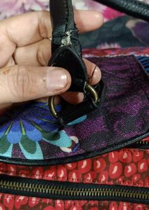 Colorful Embroidered Satchel