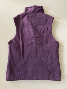 Purple Sleeveless Vest Winter Wear