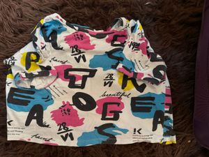 Graphic Print Crop Tee