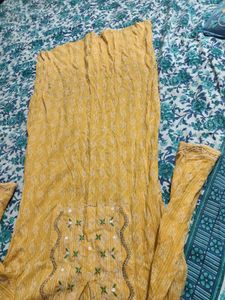 Yellow Embroidered Kurta