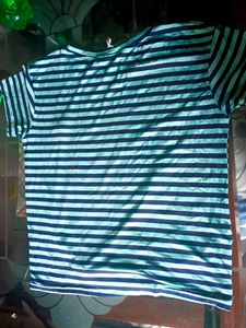 Striped T-Shirt with Butterfly