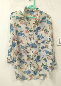 Beautiful Transparent Floral Shirt